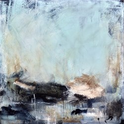 Extended Silence by Alison Britton-Paterson - Original Painting on Box Canvas sized 39x39 inches. Available from Whitewall Galleries